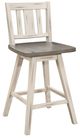 Homelegance® Amsonia Distressed Gray/White Sand Swivel Counter Chair-0