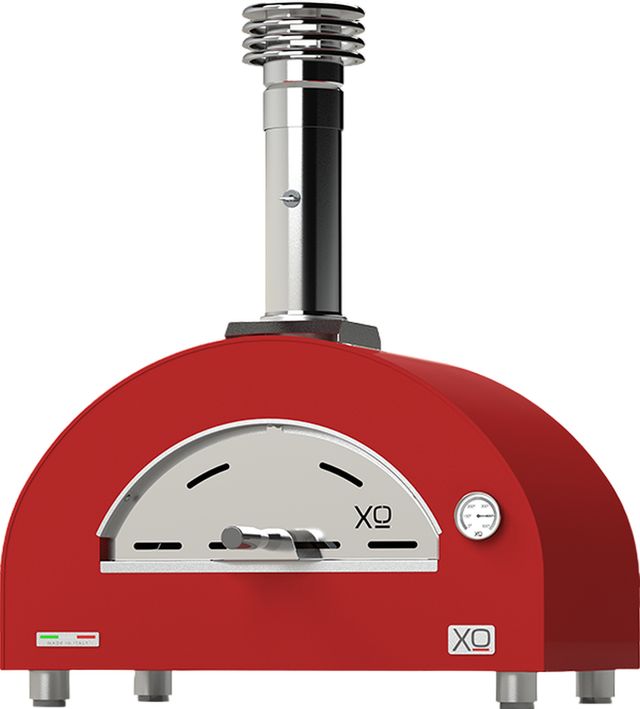 XO 29" Red Countertop Wood Pizza Oven-0