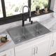 Elkay Crosstown® 3-Piece Polished Satin 33" x 22" x 9" FR2-Hole Equal Double Bowl Dual Mount Sink Set-3
