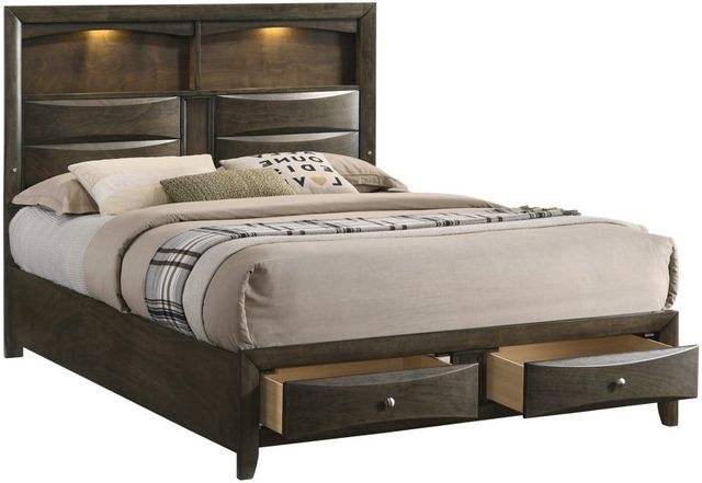 Crown Mark Fallon Dark Brown Bed-0
