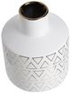 A & B Home Gold/White Vase-1