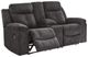Benchcraft® Brysonview Charcoal Double Manual Reclining Loveseat with Console-0