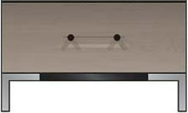 Country View Woodworking Customizable American Modern 24" Metal Legs Nightstand-1