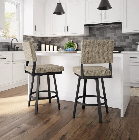 Amisco Customizable Mathilde Swivel Bar Stool-1