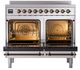 Ilve® Nostalgie II Noblesse 40'' Stainless Steel Pro Style Induction Range with Burnished Trim-1