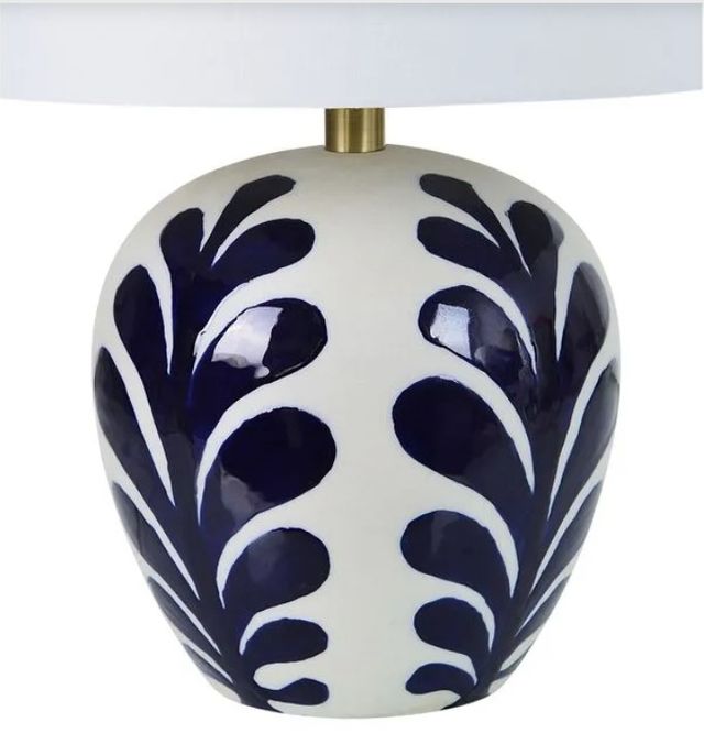 Renwil® Darina Matte Off-White/Navy Table Lamp-2