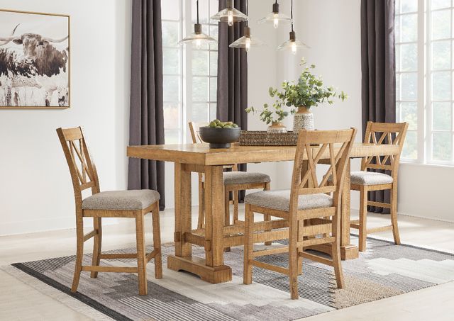 Signature Design by Ashley® Havonplane 5-Piece Brown Counter Height Dining Set-1