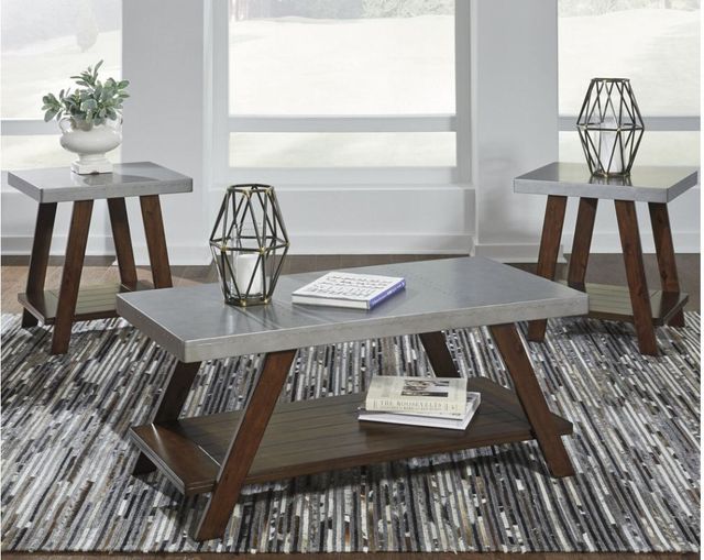 Signature Design by Ashley® Bellenteen 3-Piece Brown/Silver Occasional Table Set-1