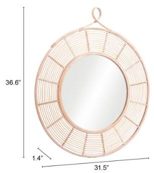 Zuo® Modern Lobo Natural Mirror-2