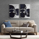 Olliix by INK+IVY Celestial Orbit Navy Gel Coated and Silver Foil Canvas-5
