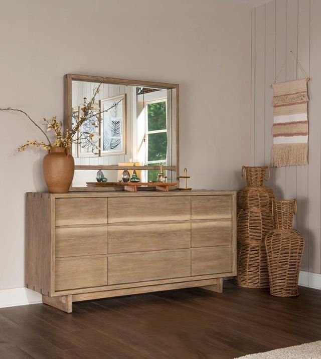 Coaster® Stillwater Weathered Oak Dresser and Mirror Set-1