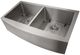 ZLINE Niseko 36" Stainless Steel Farmhouse Apron Mount Double Bowl Kitchen Sink with Bottom Grid-2