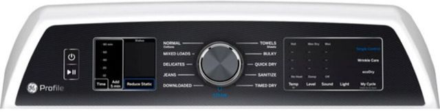 GE Profile™ 7.3 Cu. Ft. White Front Load Electric Dryer-3