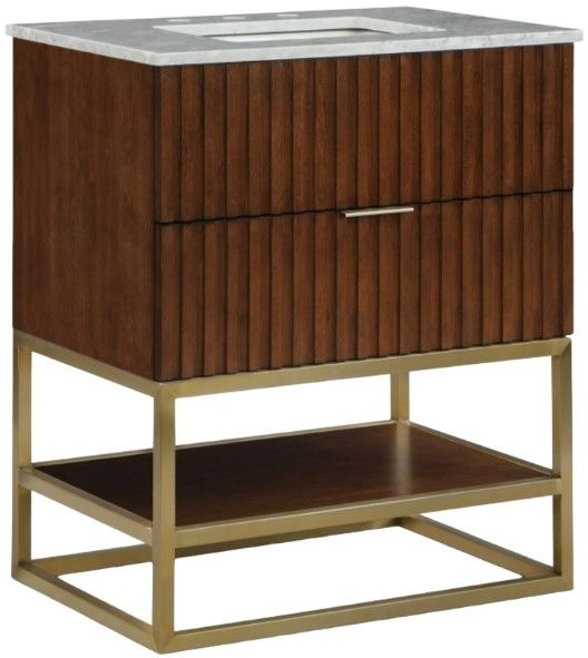 Meridian Furniture Monad Walnut 30" Bathroom Vanity-0