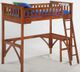 Night & Day Furniture™ Ginger Cherry Full Loft Bunk Bed with a Curvy Desk-0