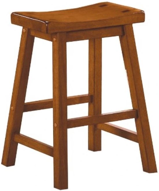 Homelegance® Saddleback Oak Counter Height Stool-0
