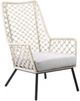 Armen Living Marco Black/Light Gray/Natural Fabric/Rope/Steel Outdoor Lounge Chair-0