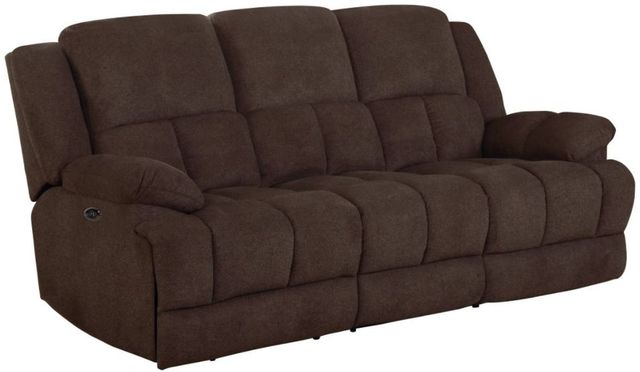 Coaster® Waterbury Brown Upholstered Power Sofa-0