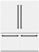 ZLINE Autograph Edition 60" 32.2 Cu. Ft. White Matte Built-In French Door Refrigerator with Water Dispensers, Ice Makers, and Matte Black Accents-0