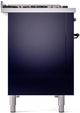 Ilve® Nostalgie II Series 48" Midnight Blue Pro Style Dual Fuel Range-3