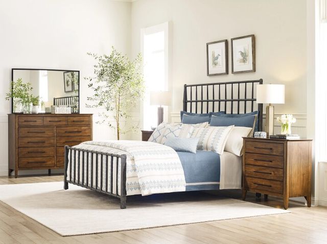 Kincaid® Abode Sylvan Black King Metal Rod Bed-2