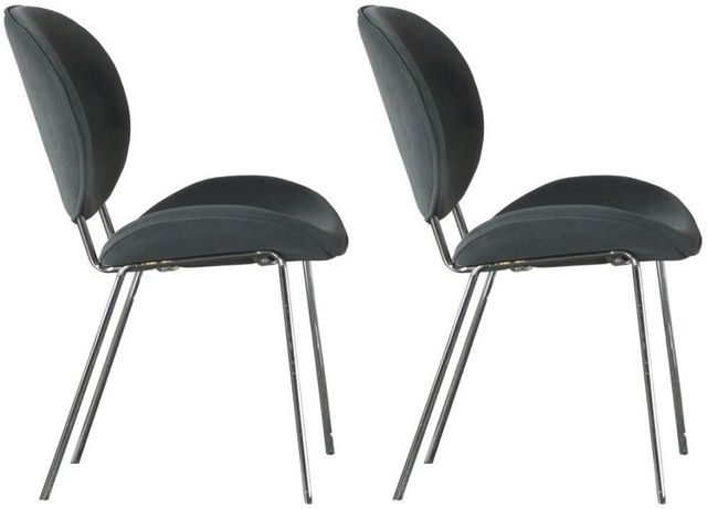 Coaster® Retro 2-Piece Grey Dining Side Chairs-0