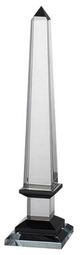 A & B Home Clear/Black Large Lucent Obelisk Accent-0