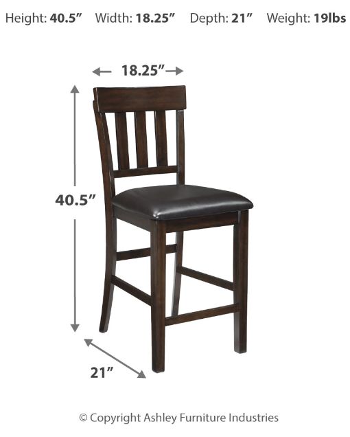 Signature Design by Ashley® Haddigan Dark Brown Upholstered Bar Stool-2