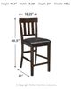 Signature Design by Ashley® Haddigan Dark Brown Upholstered Bar Stool-2