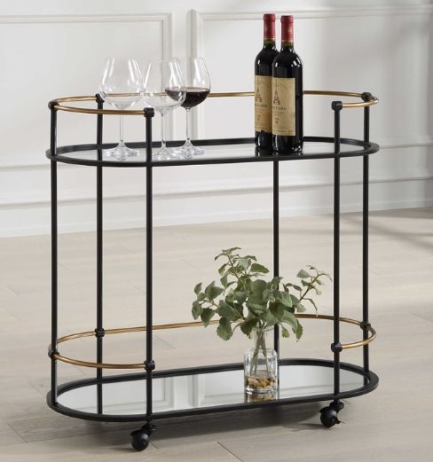 Uttermost® Andre Black Bar Cart-1