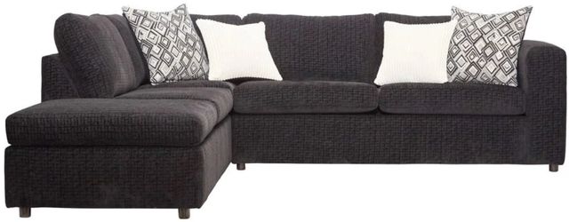 Hughes Furniture® 1100 2-Piece Ultimate Ebony Left-Arm Facing Sectional and Chaise-0