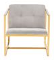 Zuo® Alt Gray and Gold Arm Chair-1
