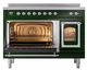 Ilve® Nostalgie II Noblesse 48'' Emerald Green Pro Style Induction Range with Chrome Trim-3