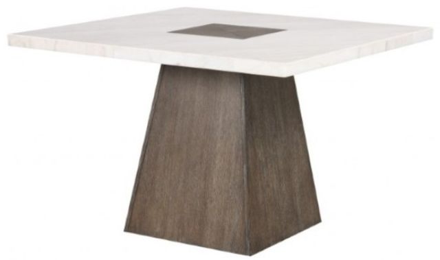Furniture of America® Grasten White Counter Table with Dark Walnut Base-0