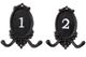 A & B Home Black Two-Pronged Coat Wall Hooks-0