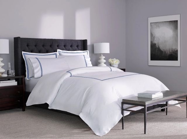 Sleeptone® Hotel Luxury 6-Piece Navy/White Long Staple Cotton King Sheet Set-3