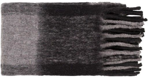 Surya Stowe Medium Gray/Black 50"x60" Throw Blanket-0