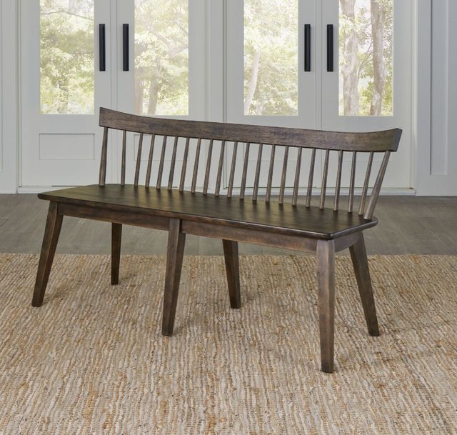 Liberty Furniture Midland Falls Rustic Brown Spindle Back Bench-1