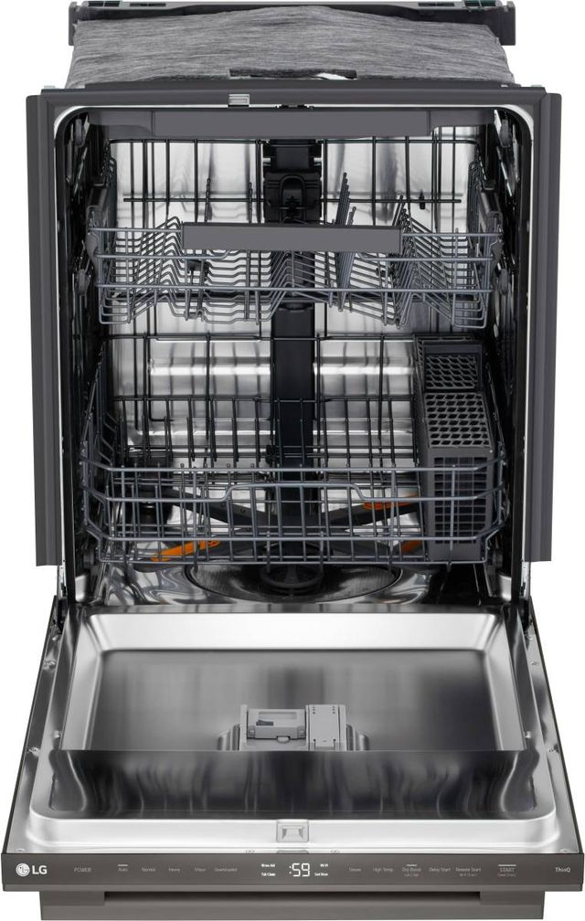 LG 24" Black Stainless Smart FlushFit™ Top Control Built In Dishwasher with 1-Hour Wash and Dry Cycle, QuadWash® Pro, and Dynamic Heat Dry™-1