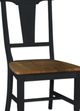 John Thomas Furniture® Vista Coal/Hickory Panel Back Dining Side Chair-1