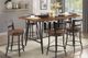 Mazin Furniture Selbyville Light Cherry Counter Height Dining Table with Gunmetal Base-3