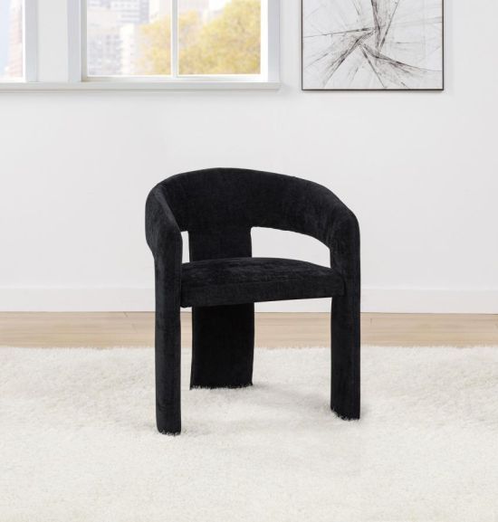 Coaster® Carlow 2-Piece Black Upholstered Dining Chair Set-1