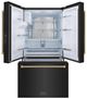 ZLINE Autograph Edition 36" 28.9 Cu. Ft. Black Stainless Steel Standard-Depth French Door Fingerprint-Resistant Refrigerator with External Water Dispenser and Dual Ice Maker in Polished Gold Helix Handles-4