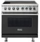 Viking® 5 Series 36'' Cast Black Pro Style Induction Range-0