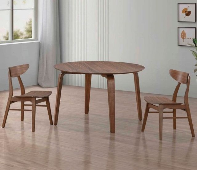 Winners Only® Uptown Medium Walnut Round Dining Table-2