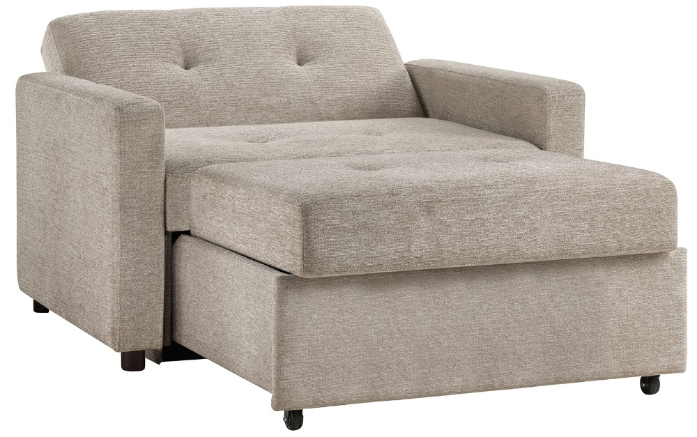 Noah Tan Convertible Sleeper Chair-and-a-Half - Thumbnail 3