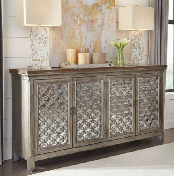 Liberty Furniture Westridge Brown/Wirebrushed Gray 72" Accent Cabinet-1