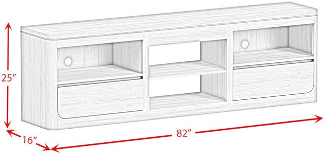 Elements International Rosalie Black 82" TV Console without Fireplace Insert-2