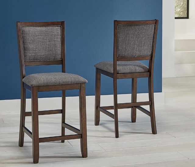 A-America® Chesney Falcon Brown Upholstered Counter Stool-2