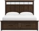 Signature Design by Ashley® Taffenbrook Medium Brown California King Storage Panel Bed-2